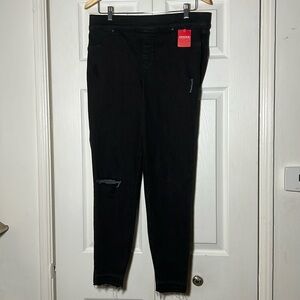 NWT SPANX Denim Distressed Legging Size XL Vintage Black